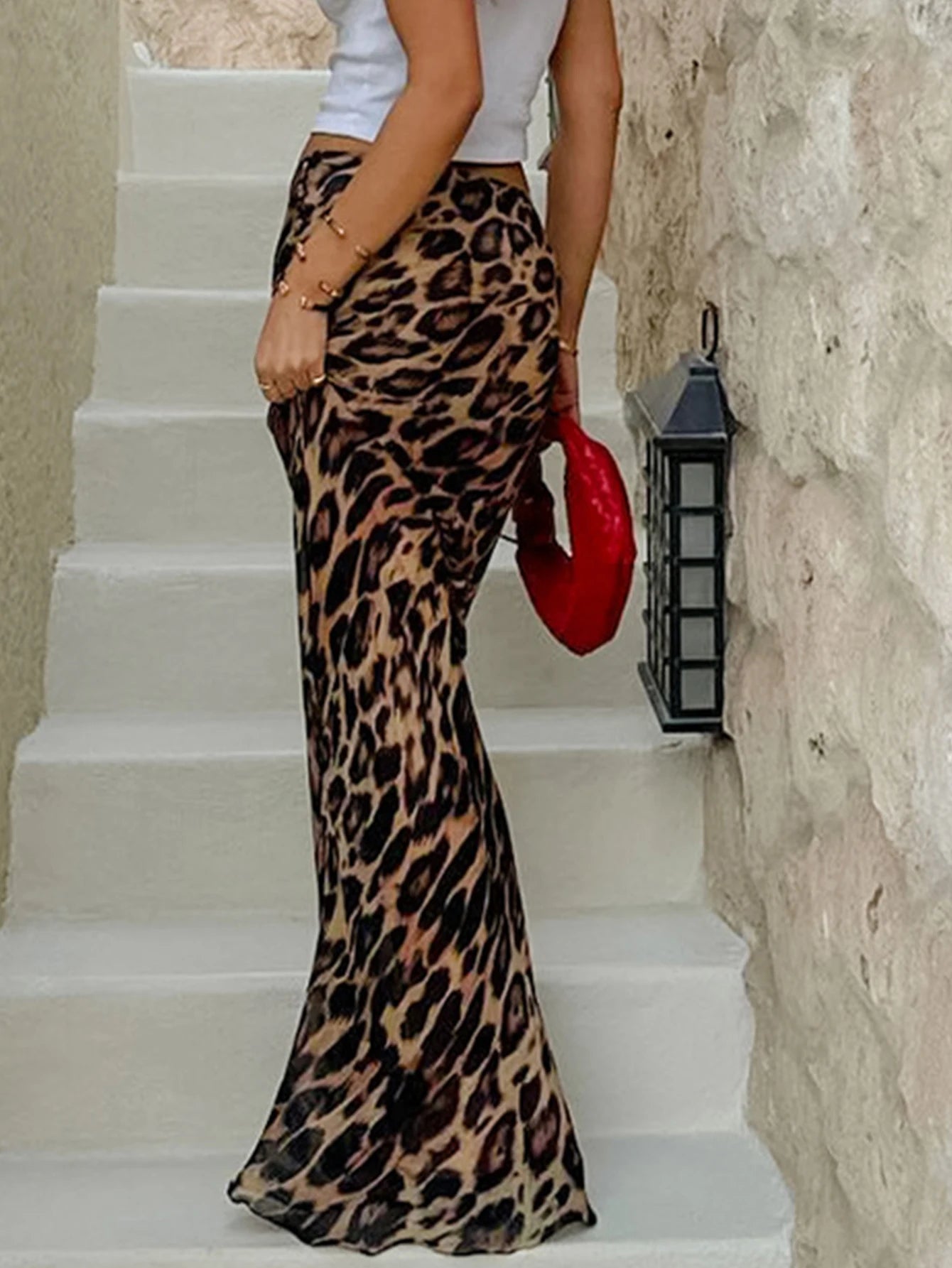 Leopard Love Chiffon Skirt